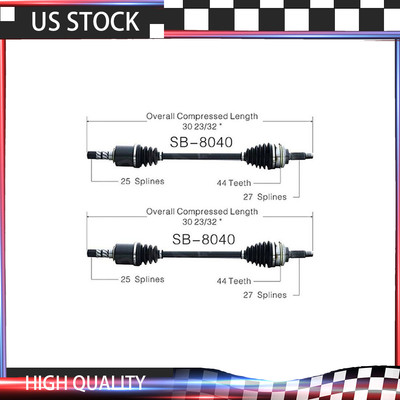 For 2004-2006 Impreza RS WRX 2003-2008 Subaru Forester Pair Front CV Axle Shaft