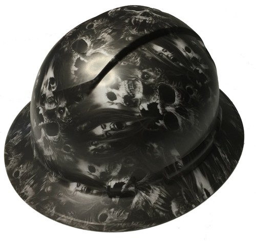 Hydro Dipped Hard Hat Ridgeline Full Brim Custom Light Gray Soul Searcher - Picture 4 of 4