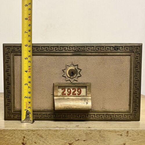 Vintage 1967 Ottone Ufficio Postale USA Cassetto postale POS Porta Grande (VENDITA SINGOLA) - Foto 9 di 15