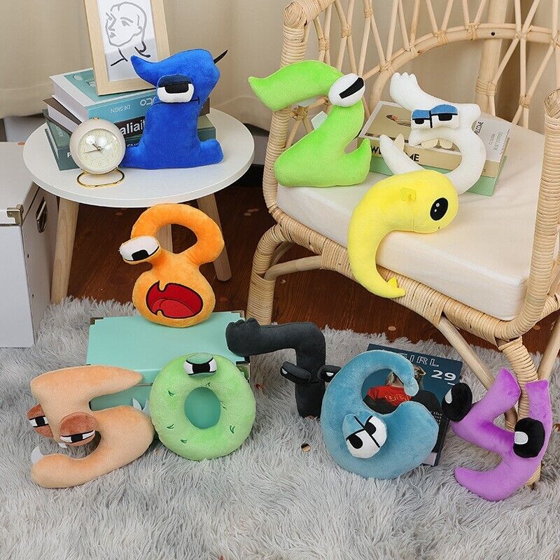 Alphabet Lore Series Number Plush Toy Number Lore Kids Educational Doll  Gift10pc