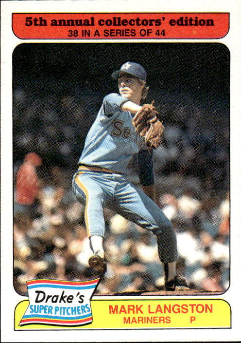 Mark Langston 1985 Drake's Big Hitters #38   Seattle Mariners