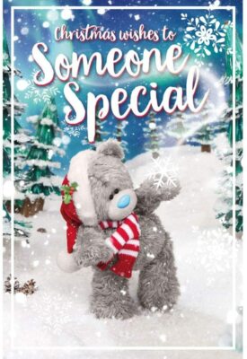 Someone Special Tatty Teddy hält Schneeflocke Design Weihnachtskarte
