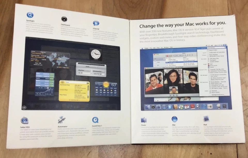 Mac OS X Tiger 10.4 Apple Macintosh Operating System Software OSX Big Box 2005  - Image 2 of 4