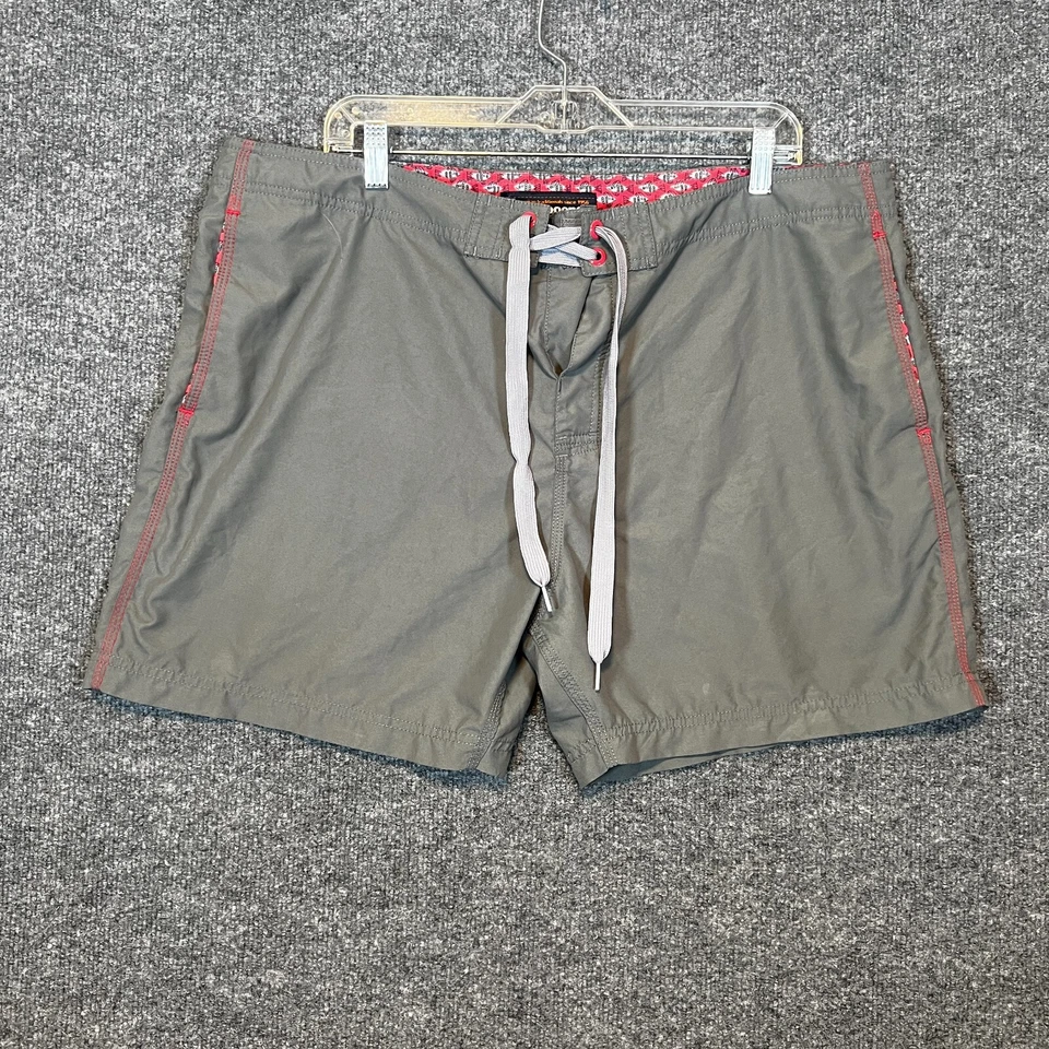 Bañador Reyn Spooner para Hombres 40 Gris Board Shorts Ligero Playa Surf Foto 2 de 4