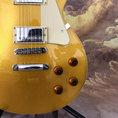 Standard 2010 Traditional Gold Top LP electric guitar H-H pickup in stock - Picture 6 of 9