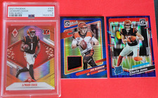 JA'MARR CHASE ROOKIE CARD FIREBURST PSA MINT 9+ JOE BURROW JERSEY+ CHARLIE JONES