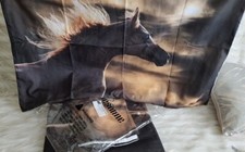 Ambesonne Horse Duvet Cover with 2 Pillow Cases - NEW - Bedding Set Size Queen