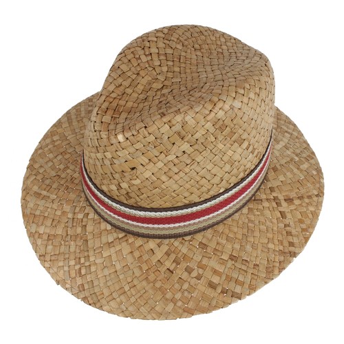 Garten Strohhut - Sommer Gartenhut Herren Damen Fedora Naturstroh breite Krempe - Bild 4 von 10