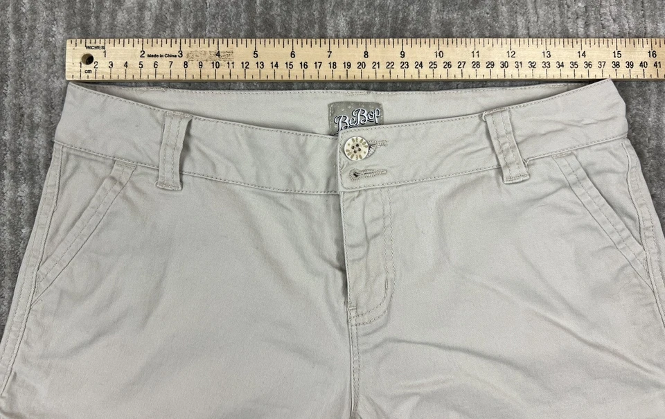 Pantalones Cortos BeBop Junior 7 Beige Frente Plano Mezcla Algodón Foto 4 de 4
