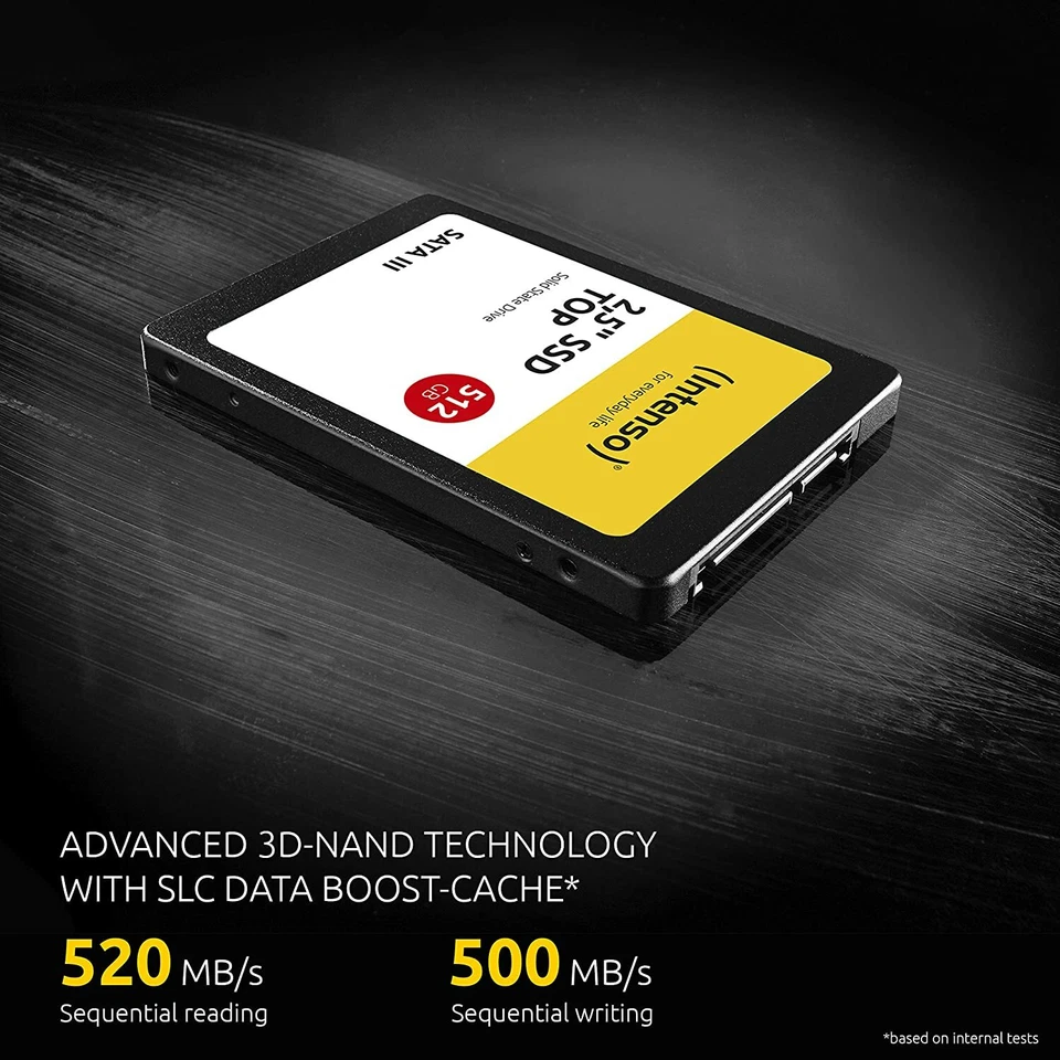 Intenso 2,5" SSD intern TOP 512 GB SATA III Festplatte Solid State Drive 512GB - Bild 4 von 4