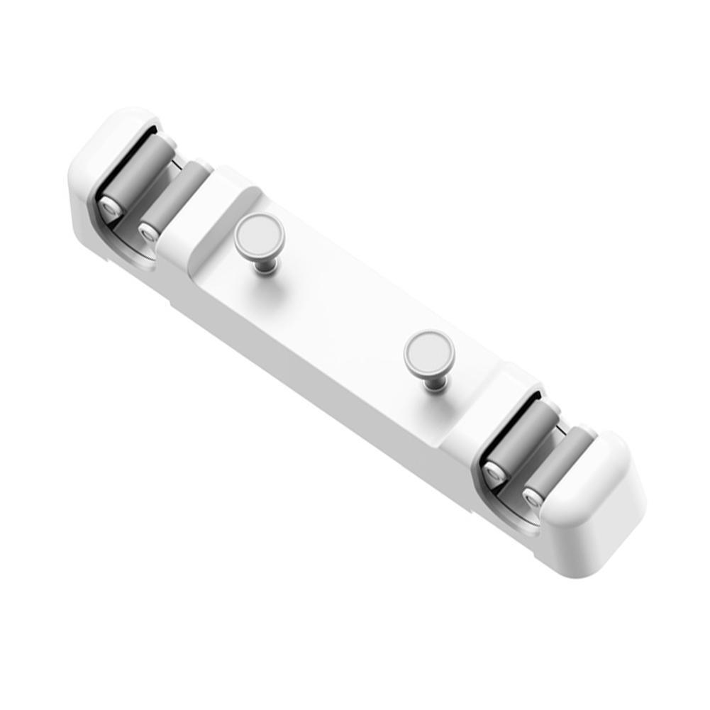 Stainless Steel Broom Holder Wall Mounted 2 Racks 2 Hooks AntiSlip