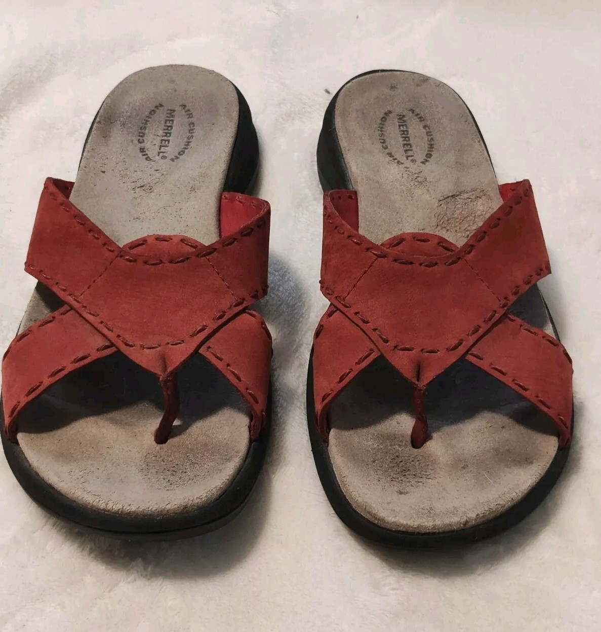 Merrell sandali infradito donna topo reticolo rosso taglia 9 outdoor