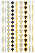 Tattoo Temporary Flash Disposable Adhesive Gold Silver Black 11teile Band WF104