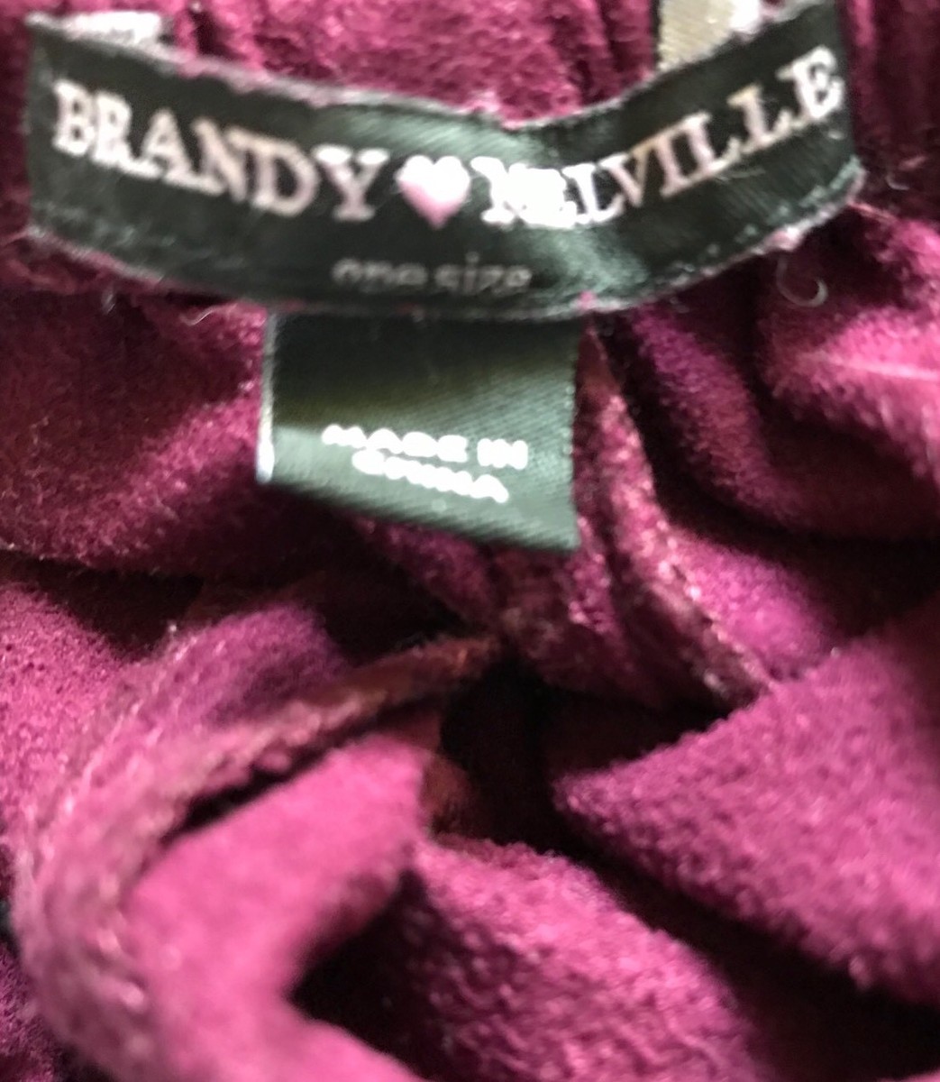 Mini-jupe Brandy Melville En Micro Daim Rouge - Taille Unique (équivalent S) - Occasion Très Bon état