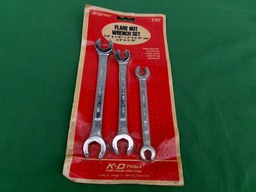 K-D TOOLS ( 3 PIECE ) FLARE NUT WRENCH SET # 2192 NOS - Picture 6 of 6