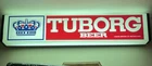Tuborg Beer Lighted Bar Sign Vintage Lights up Brightly!