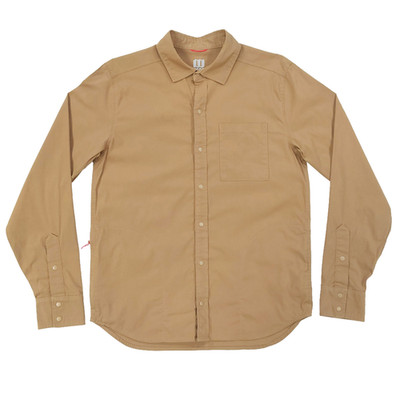 TOPO Designs Snap Up Global Shirt Mens Small, Long Sleeve, Stretch Cotton Nylon
