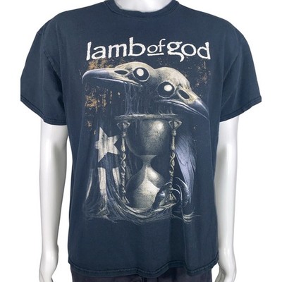 Lamb Of God T-Shirt Metal Rock Band Hour Glass Twin Heads Concert Graphic Sz XL