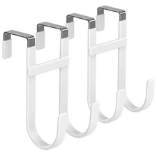Over The Door Hooks - 2 Pack Heavy Duty Dual-Hook Organizer Hanger with Non-S...
