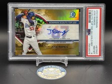 2023 Bowman Scouts Top 100 Jose Ramos #BTP-67 Gold Refractor Auto /50 PSA 8