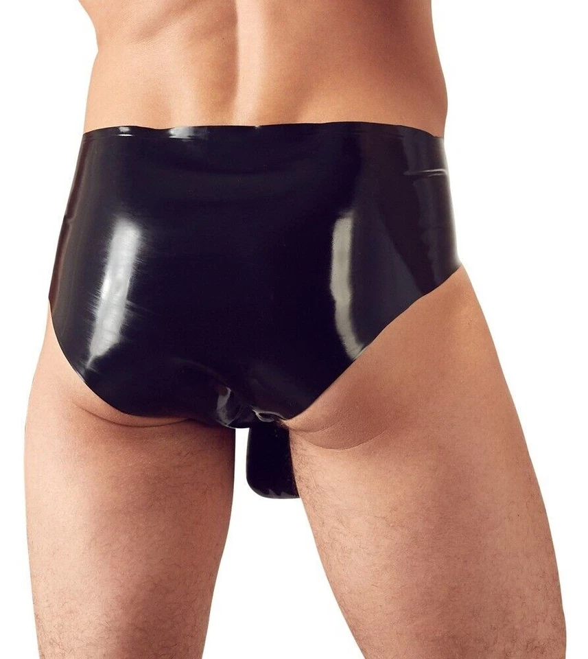 Late X Latex-Slip - knapper Herren-Slip für Männer, genopptes Penis-Sleeve und R - Bild 3 von 4