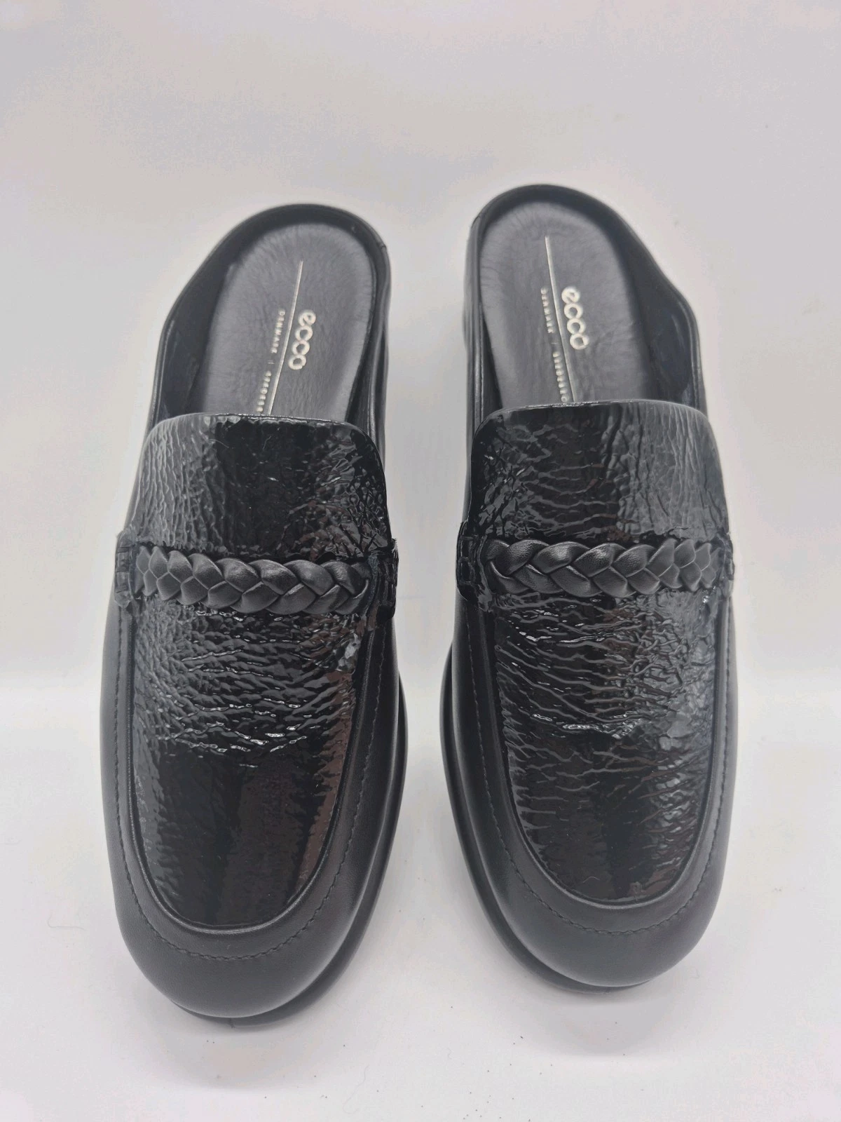 ECCO Scarpe Donna Mules Taglia 38 EU US 7 7.5 Scolpito LX Slip On Nero (321)