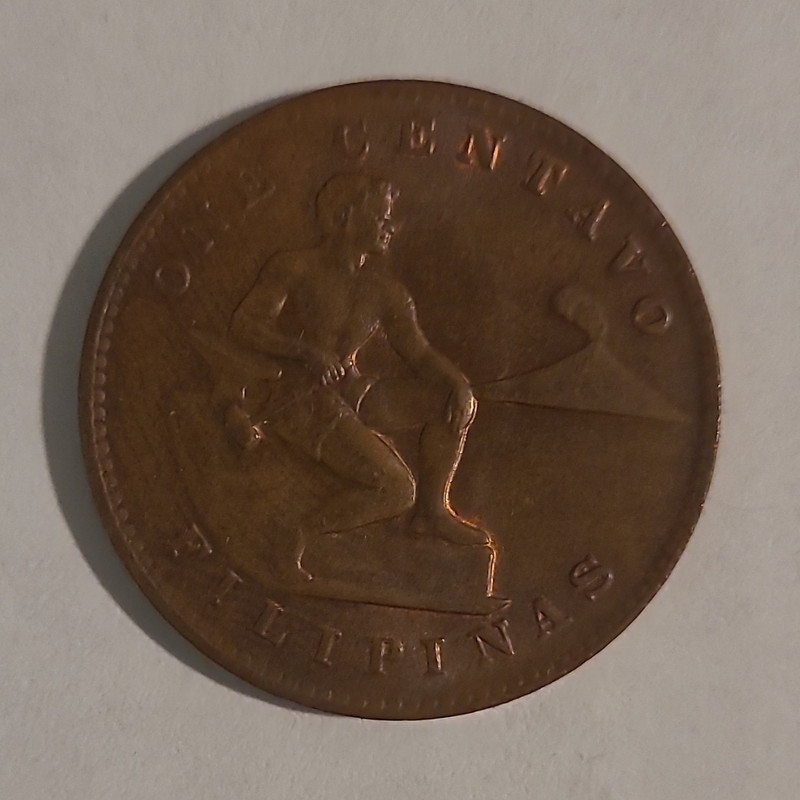 1944 Philippines 1 Centavo Bronze Coin KM#180 BN U.S. Period Commonwealth