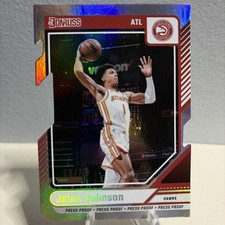Jalen Johnson 2024-25 Panini Donruss /75 Die Cut Press Proof Hawks #108