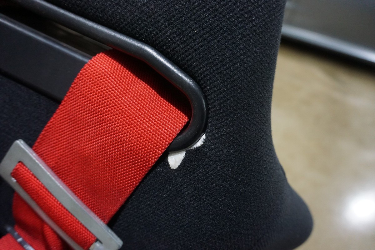 Pair Vintage Recline Recaro Black Racing Seats w/ Red Sabelt