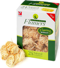 Flamers Firelighters - 24 Units Natural Fire Lighters for Wood Burner Firepit Bb 0.39 per lighter