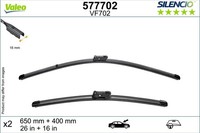 Valeo Wischblatt Scheibenwischer Silencio Flat Blade SET 577702 FüR Hyundai NX4E