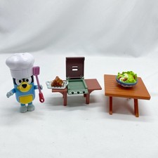 Bluey RARE Family Backyard BBQ Playset with Dad Bandit Moose Toys Incomplete