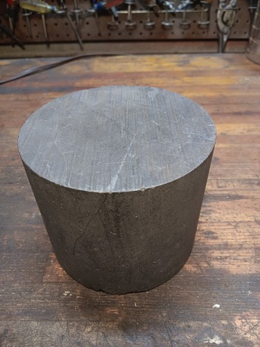 Graphite Round Rod 4-3/4" Diameter by 4" Long Cylinder Bar