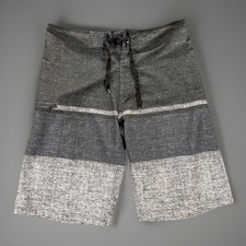 Burnside Mens Board Shorts Size 32 Gray Colorblock Drawstring Swim Surf