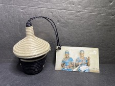 Hand Woven African Basket 4"X 2.5"X 2" Made in Rwanda 