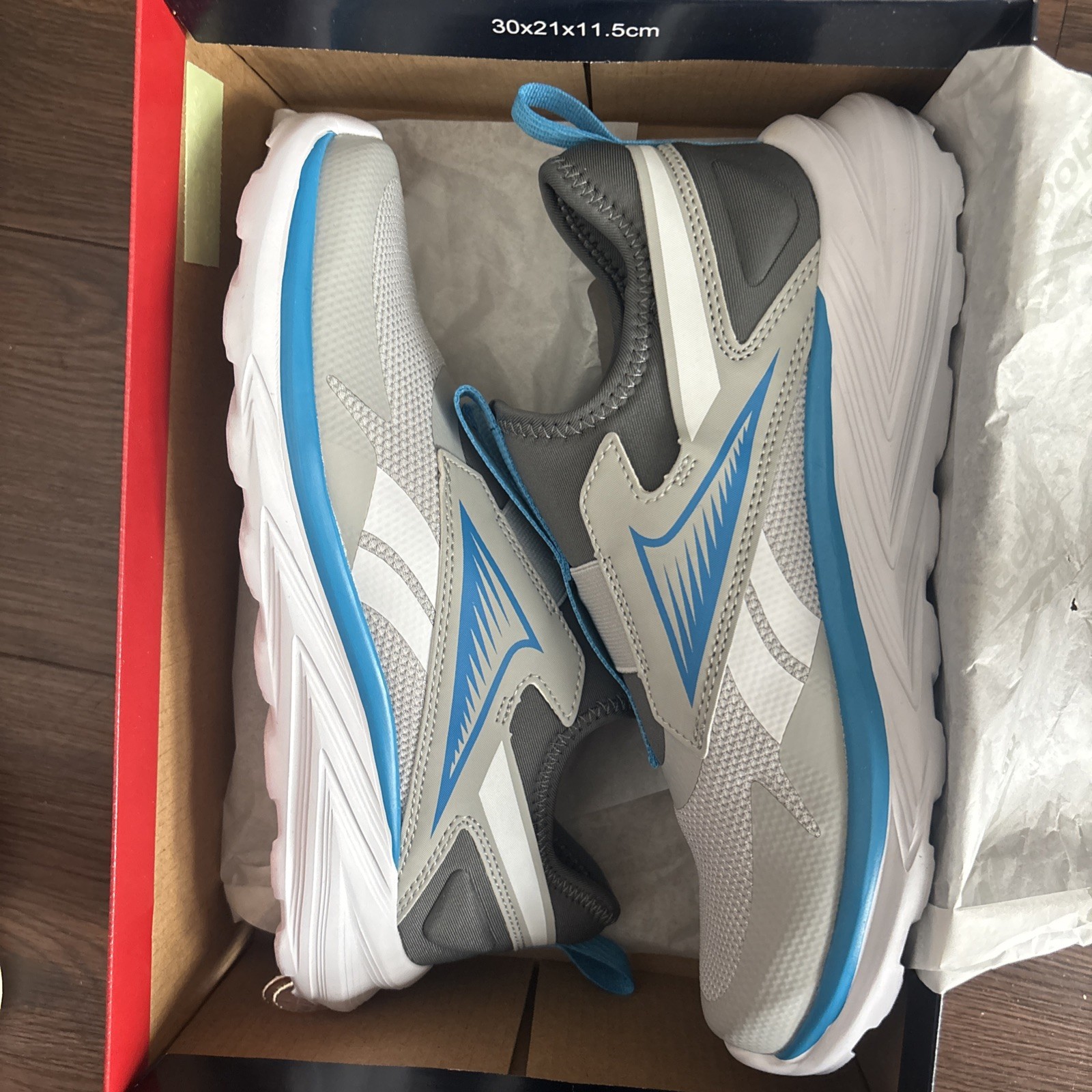 REEBOK Big Boys New Lite Spinner Sneakers DK LT Grey Aqua Shoes Kids Size US 6 M thumbnail 4