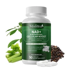 90 Pills Nicotinamide Riboside+Resveratrol NAD+ Supplement Anti-Aging