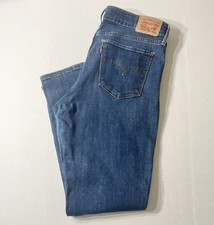 Levi  s 711 Skinny Jeans Women  s 30 Blue Dark Wash Stretch Heritage Americana