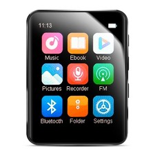 Bluetooth MP3 Player LCD Display HiFi Bass MusikSpieler FM Radio Support 128GB