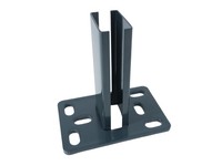 FußPlatte Bodenplatte AufschraubhüLse FüR Zaunpfosten 60X40Mm RAL7016 Anthrazit