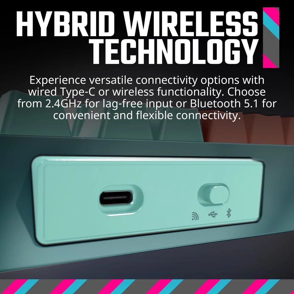 MK770 Macaron Wireless Mechanical RGB Gaming Keyboard, Kailh Box V2 Linear Re... - Image 4 of 4