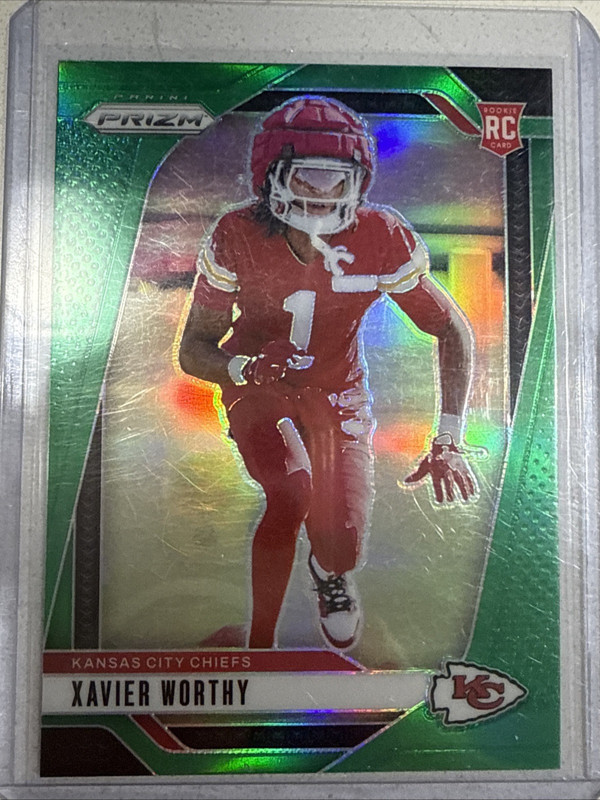 2024 Panini Prizm - Rookies Xavier Worthy #399 Green Prizm (RC)