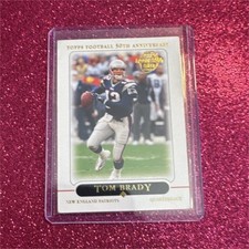 Topps 2005 Tom Brady New England Patriots Football 50th Anniversary Card #10