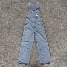 Vintage JC Penney Big Mac Hickory Stripe Overalls 28x28 1960s Railroad Conductor