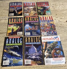 Lot of 9 1990  s 2000  s Analog Science Fiction Science Fact Magazines Books