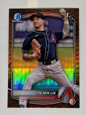 2025 Bowman Chrome Prospects Yu-Min Lin #BCP-27 Reptilian Refractor (RC)