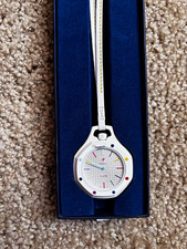 Swatch x AP Royal Pop Huit Blanc  Octagon White Leather Strap Watch w/Box & Band