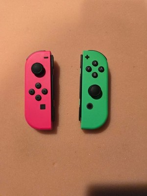 Nintendo Switch Joy-Con Controller Pair - Neon Pink/Neon Green TESTED WORKING