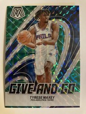 2023-24 Panini Mosaic Basketball Give And Go Tyrese Maxey Insert Card 76ers