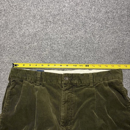 Vintage Ralph Lauren Hose Herren 34x30 Hammond Cord Plissee Bündchen Grün 90er - Bild 7 von 14